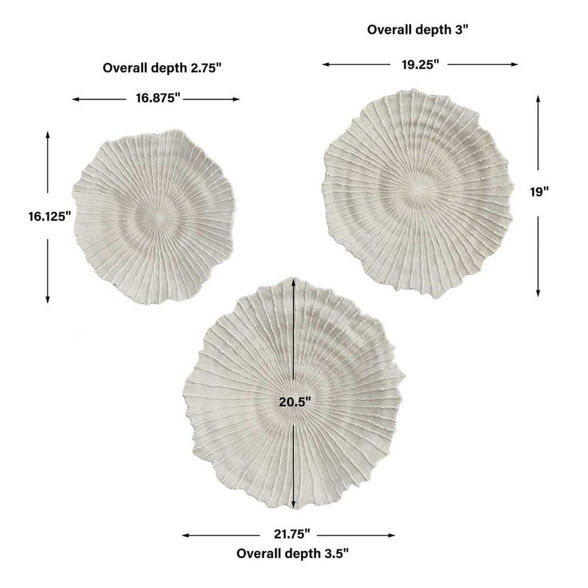 Ocean Gems Outdoor Wall Decor, Natural, S/3