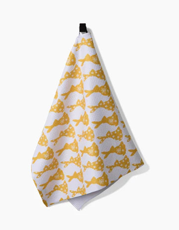 Floral Spring Bunny Tea Towel