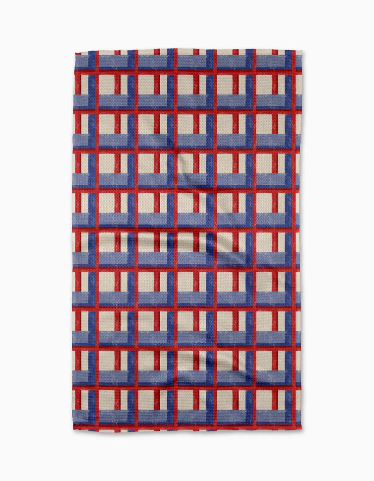 Cielo Grid Tea Towel