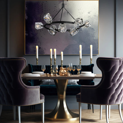 GATSBY 9-LITE RING PENDANT BLK