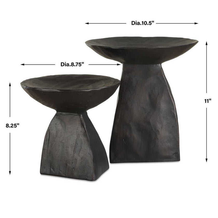 Shadow Pedestal Bowls, S/2