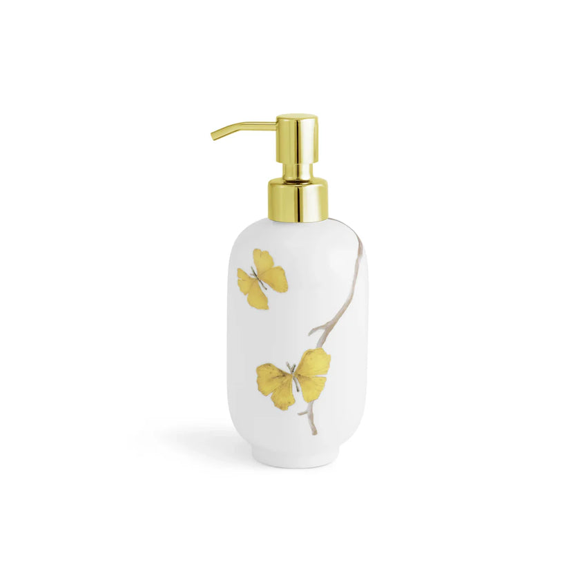 BFG PORCELAIN SOAP DISPENSER GLD TOP