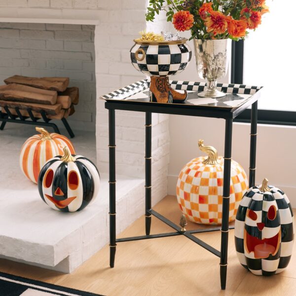 ORANGE CHECK PUMPKIN LARGE