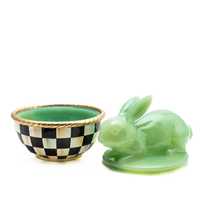 GREEN RABBIT LIDDED CONTAINER
