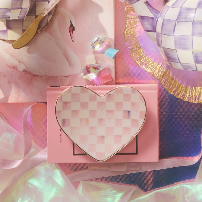 ROSY HEART TRINKET DISH LG