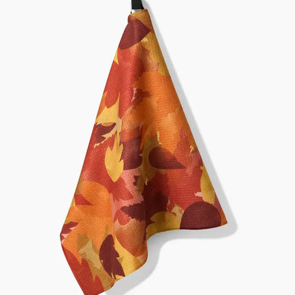 Watercolor Fallen Leaves Tea Towel