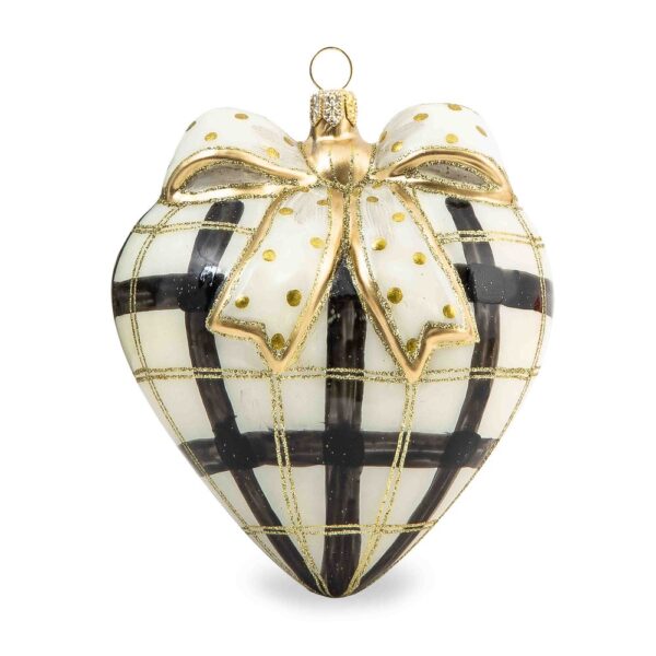 GLAM UP PLAID HEART ORNAMENT