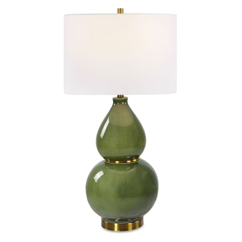 Gourd Table Lamp, Green