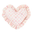 ROSY HEART PILLOW W/RUFF