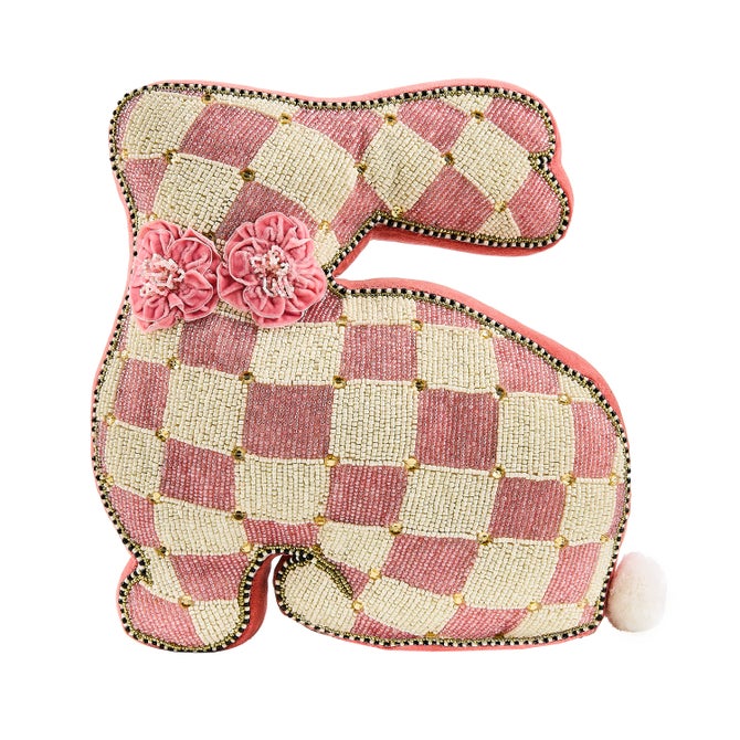 BEADED BUNNY PILLOW