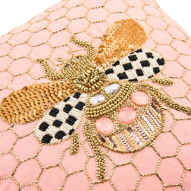 QUEEN BEE PINK PILLOW