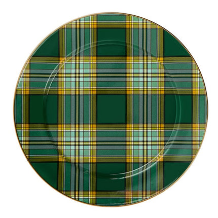 TARTAN GREEN CHARGER PLATE
