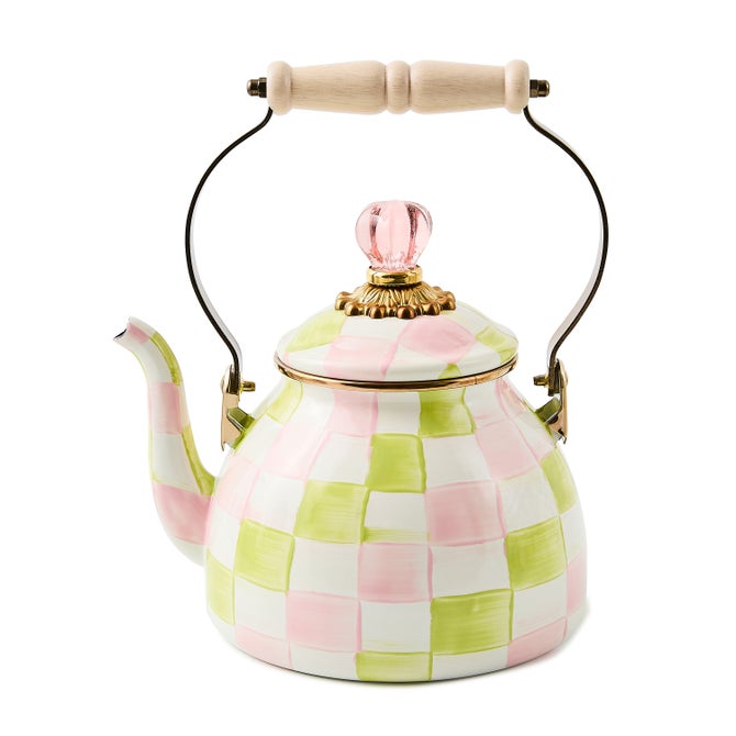 PALM BEACH CHECK 2 QT TEA KETTLE