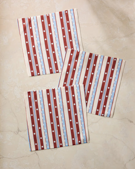 BLUE SKIES STRIPES DISH CLOTH S/3