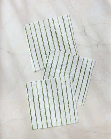 GREENHOUSE STRIPE DISHCLOTH S/3