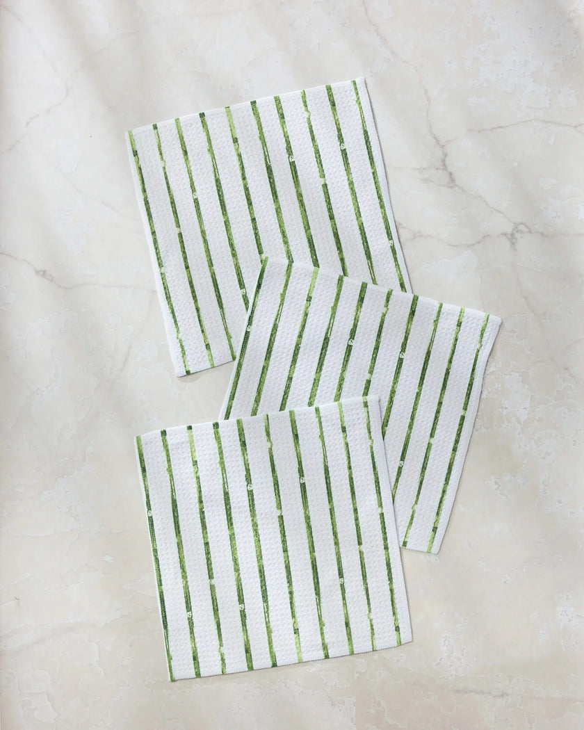 GREENHOUSE STRIPE DISHCLOTH S/3