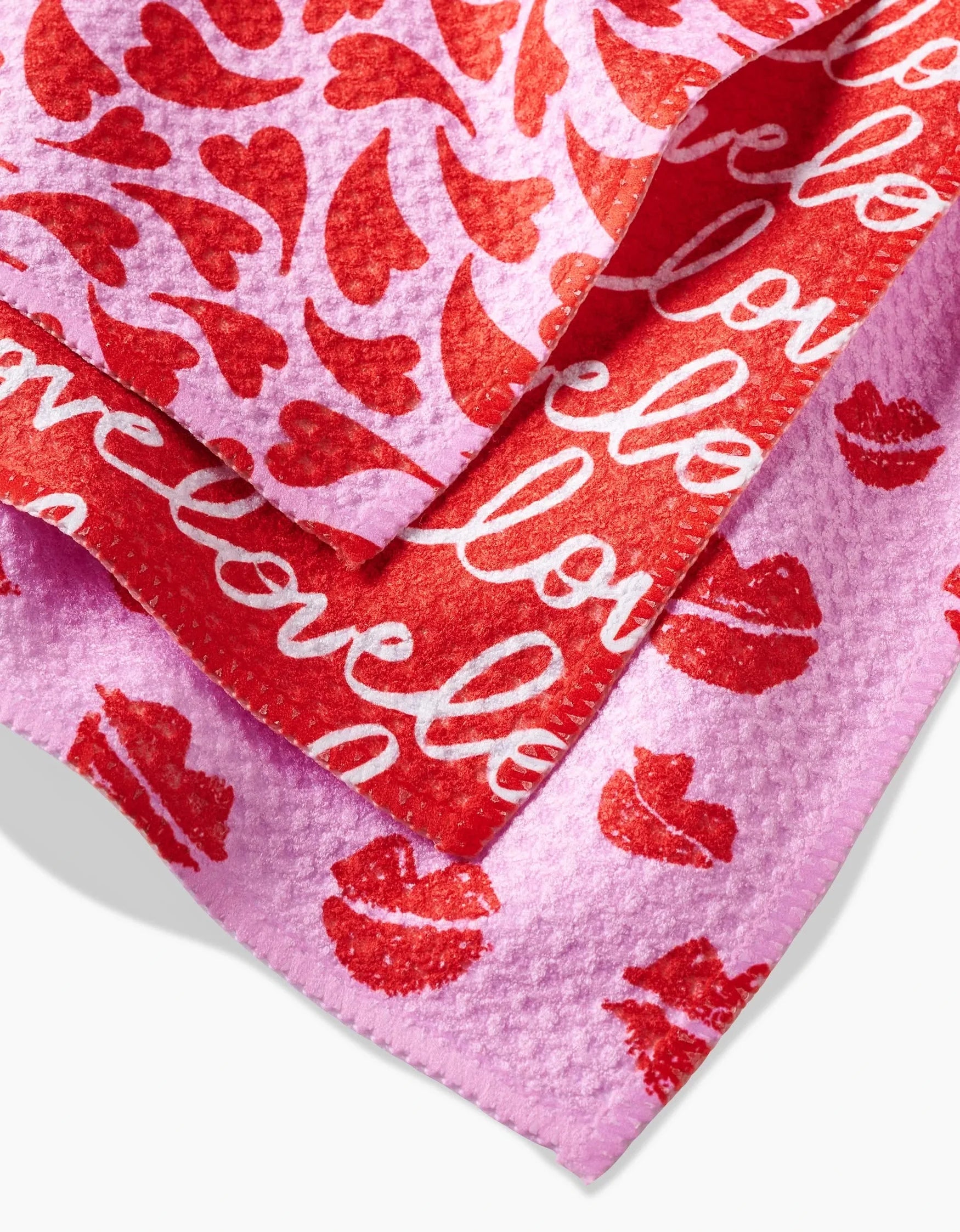 SWOONING HEARTS DISH CLOTHS S/3