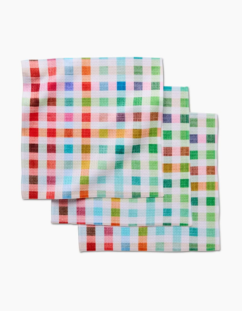Woven Spring Plaid Dishcloth Set