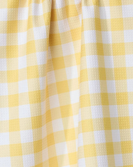 Lemon Gingham Tea Towel