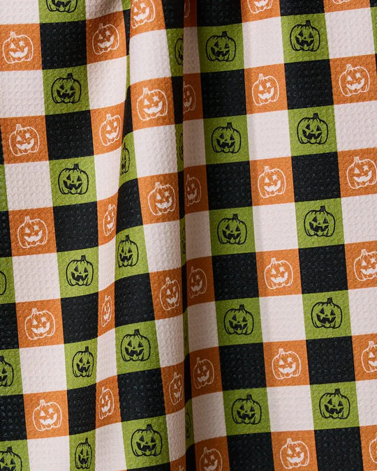 PUMPKIN CHECK TEA TOWEL