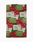 CHRISTMAS LETTER PILE TEA TOWEL