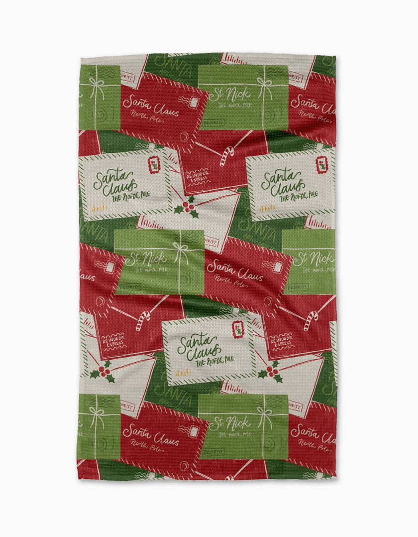 CHRISTMAS LETTER PILE TEA TOWEL