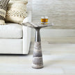 Pier Accent Table - Gray Travertine