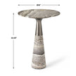 Pier Accent Table - Gray Travertine