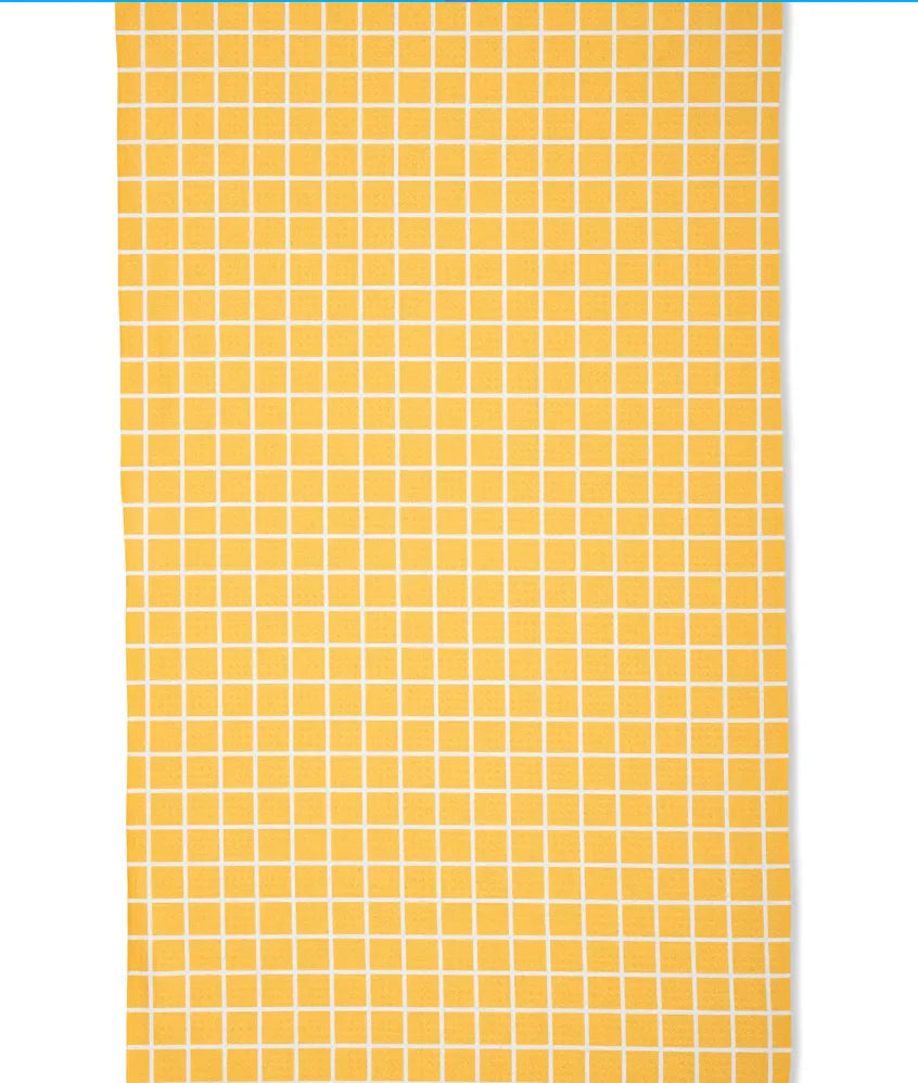 Summer Grid OrangeTea Towel