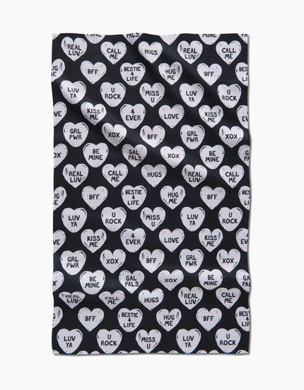 BFF CANDY HEARTS TEA TOWEL