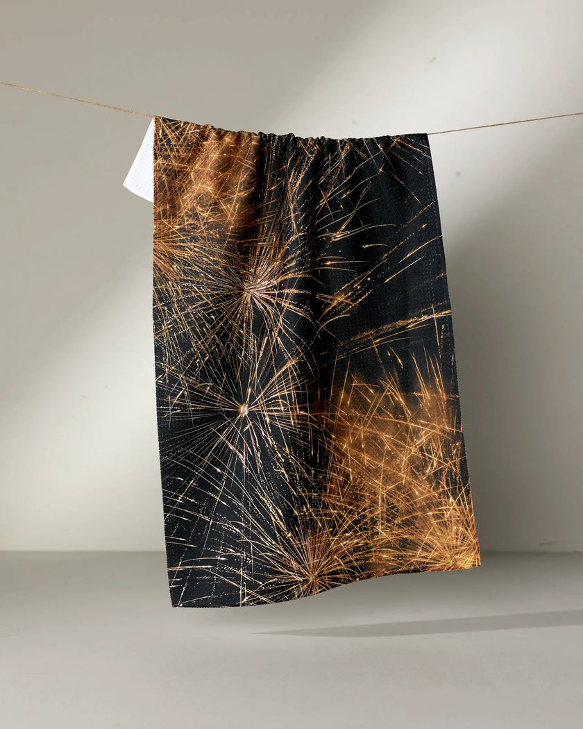 CHAMPAGNE SPARKLER TEA TOWEL