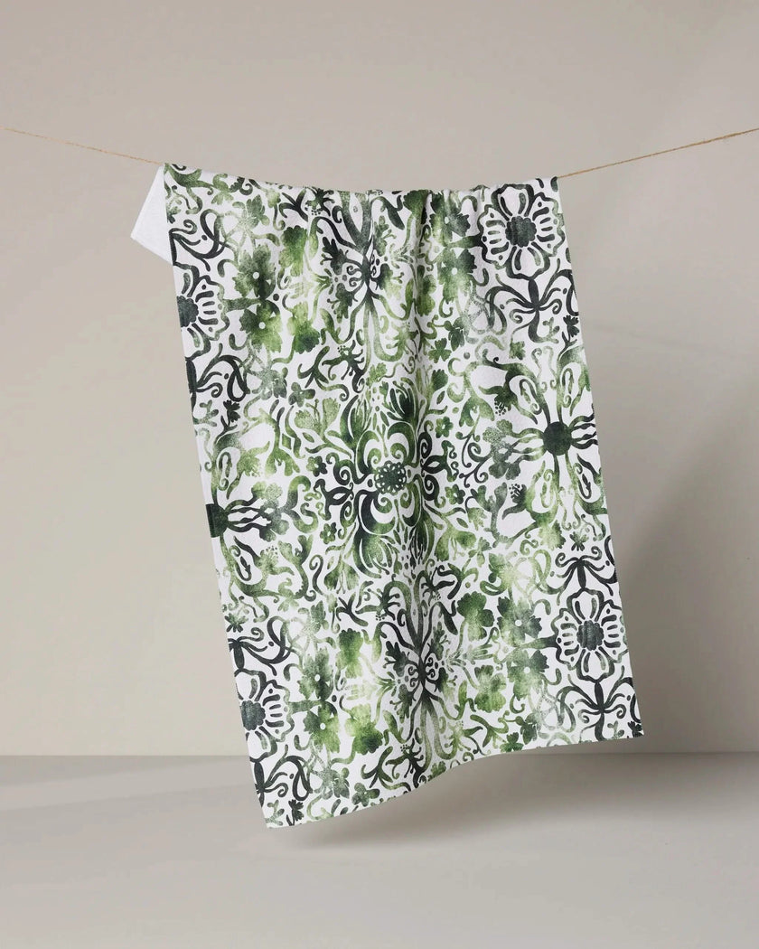 GREEN GODDESS TEA TOWEL