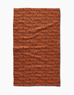 HALLOWEEN SCRIPT ORANGE TEA TOWEL
