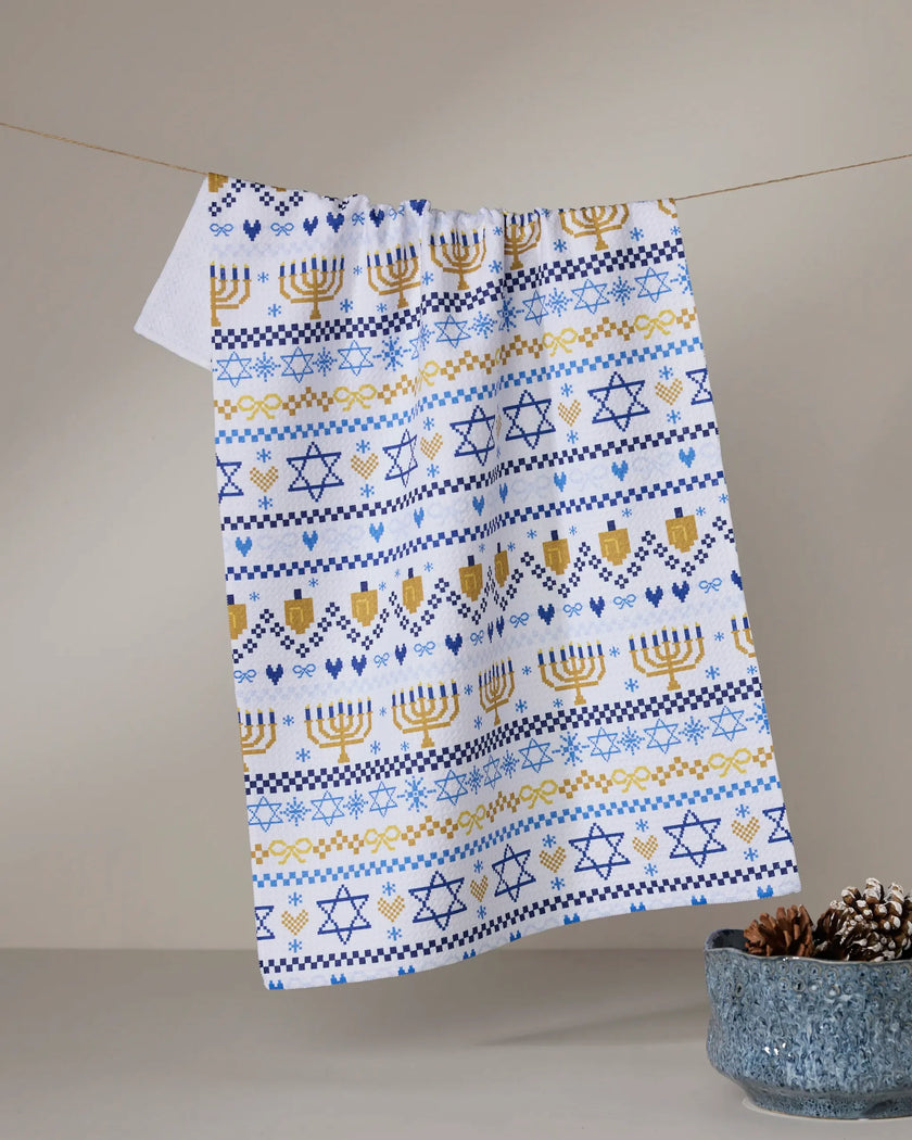 Hanukkah Sweater Tea Towel