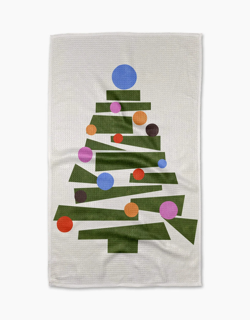 MODERN FESTIVE TREE TEA TOWEL
