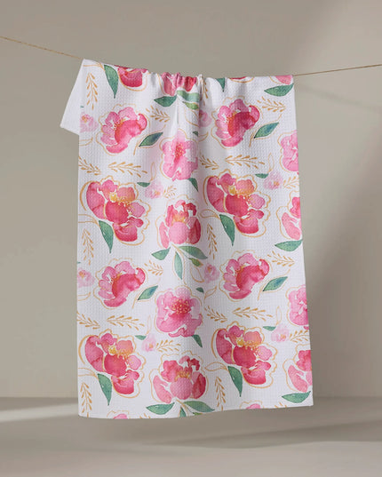 PINK PEONY TEA TOWEL