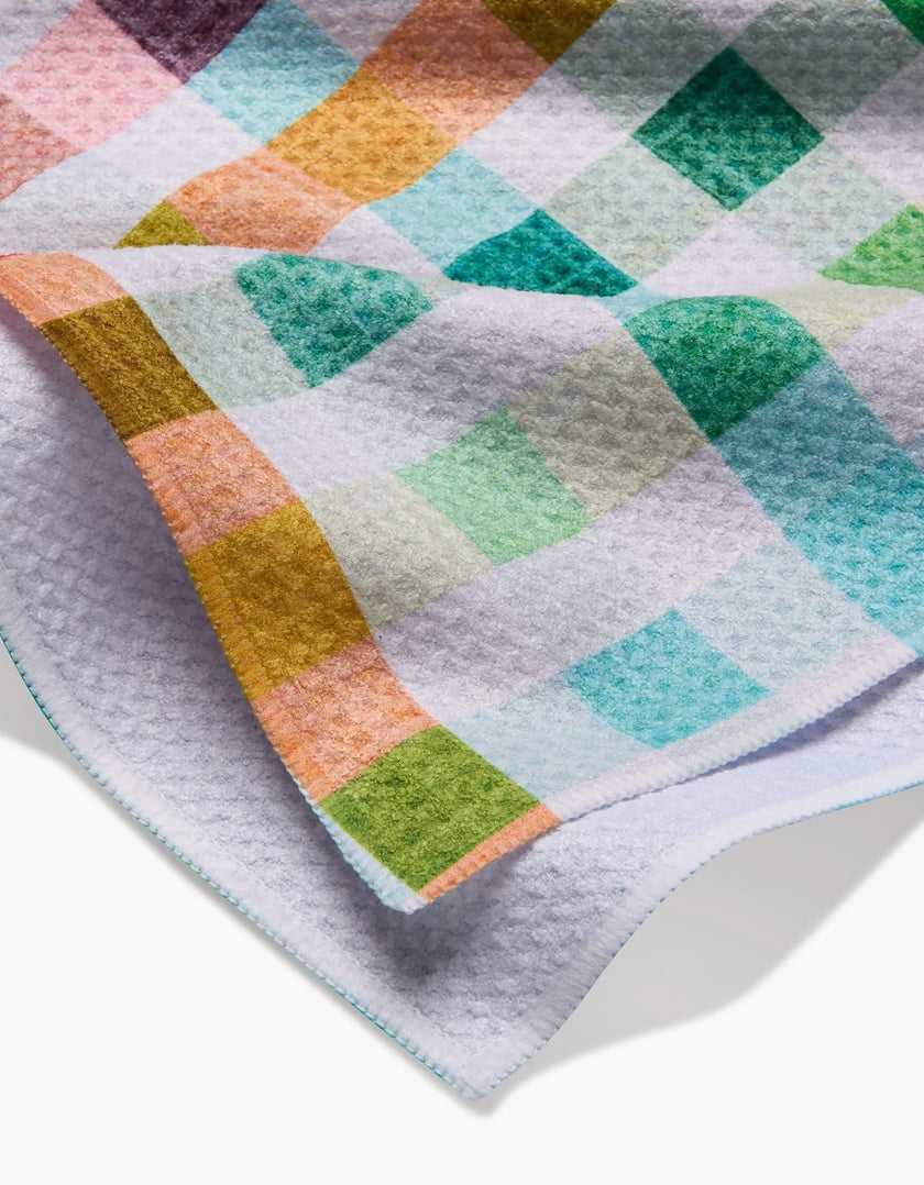 Woven Spring Plaid Tea Towel