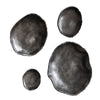 Lucky Coins Outdoor Metal Wall Decor, Nickel, S/4