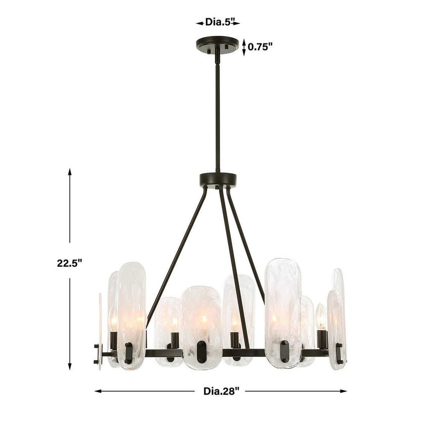 Ellipse, 10 Lt Chandelier