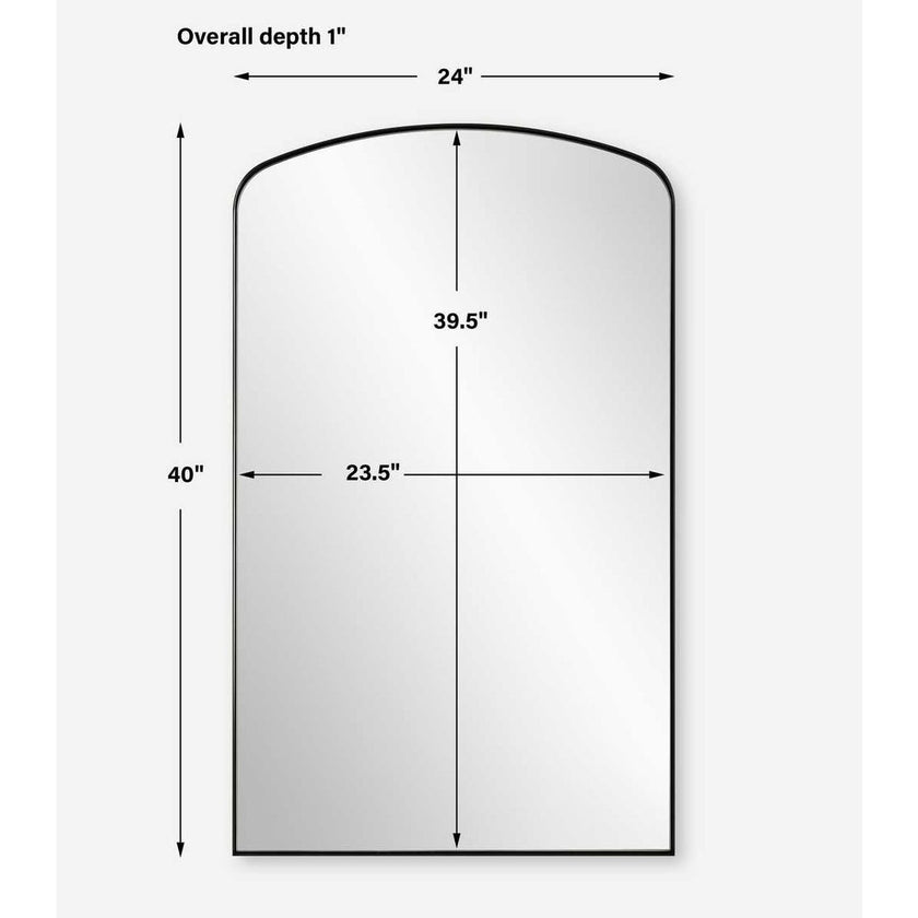 Tordera Arch Mirror, Black