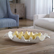Ruffled Feathers Outdoor Bowl, White