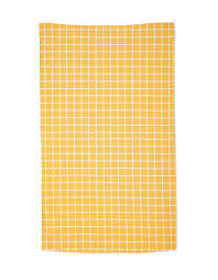 Summer Grid OrangeTea Towel