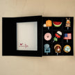 9 SECTION KEEPSAKE BOX BLK LINEN