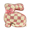 PINK BEADED BUNNY SHAPE PILLOW