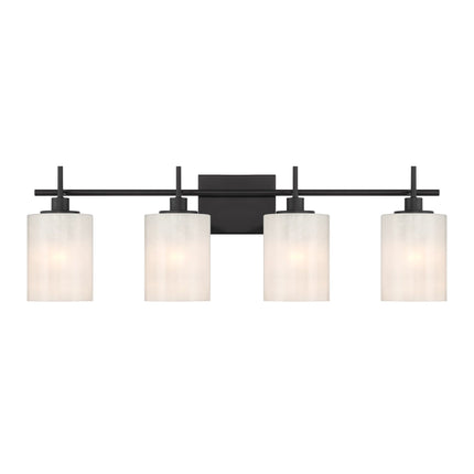 4-Light Bathroom Vanity Light In Matte Black