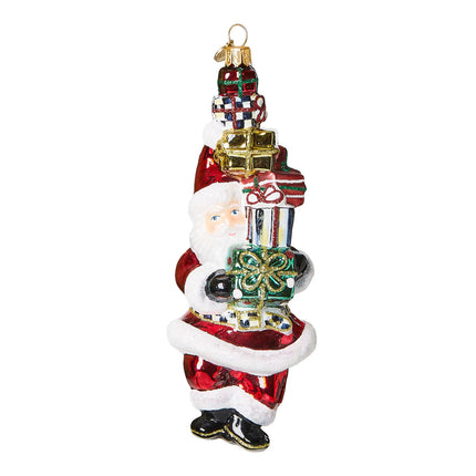 COZY CHRISTMAS GIFTING SANTA ORNAMENT