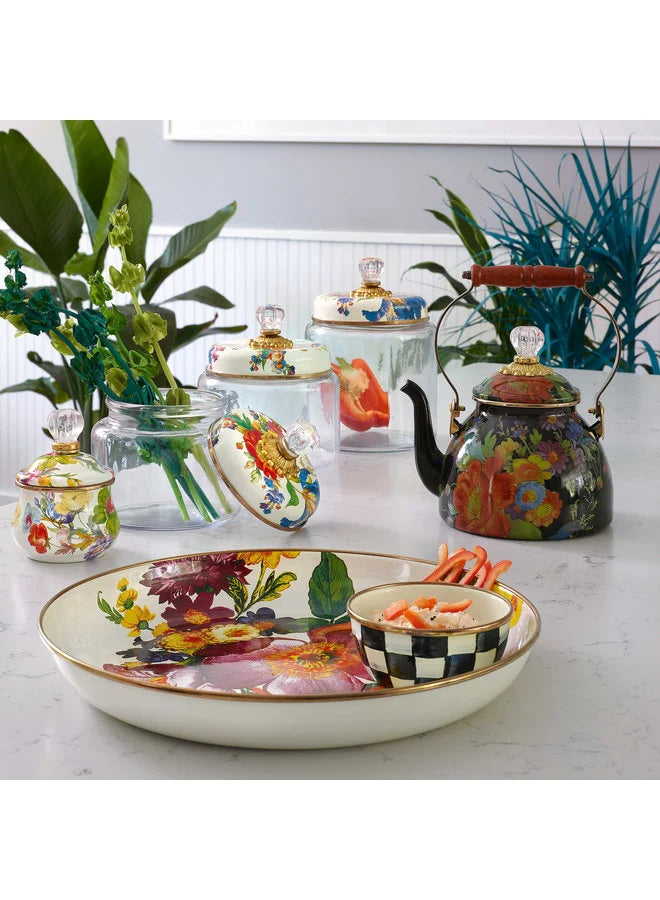 FLOWER MARKET LIDDED SUGAR BOWL