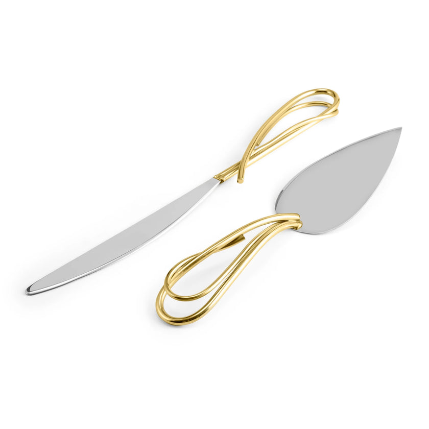 CALLA LILY CAKE KNIFE & SERVER