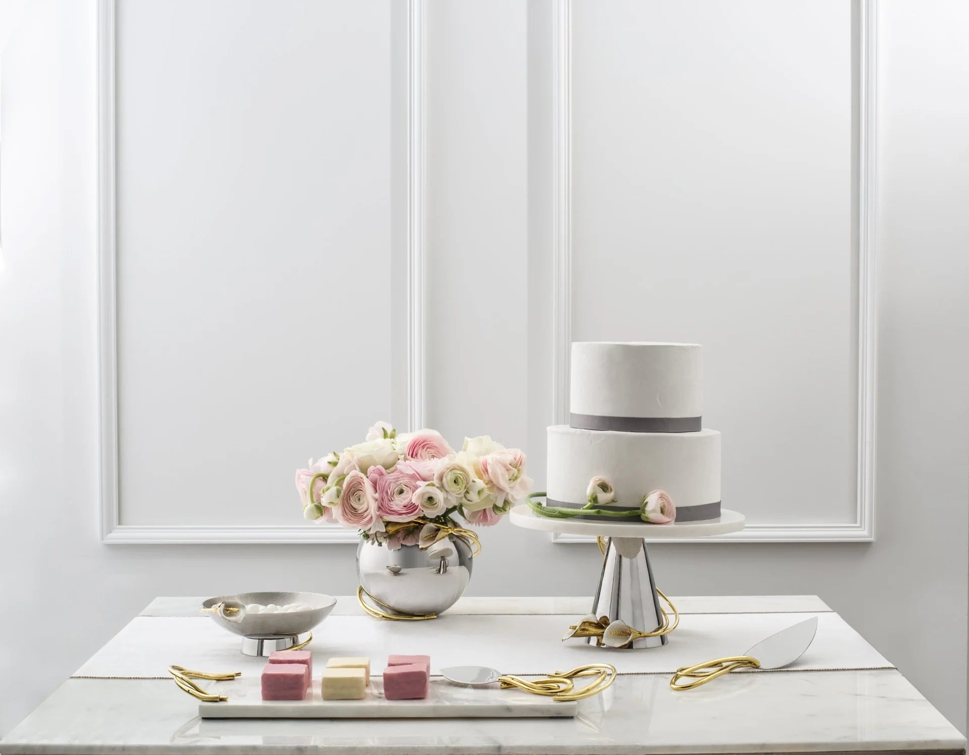 CALLA LILY CAKE KNIFE & SERVER