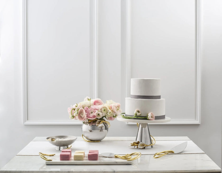 CALLA LILY CAKE KNIFE & SERVER